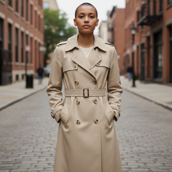 London Fog Jackets & Blazers - Vintage London Fog Trench Coat Women Size 8 Academia Chic Double Breasted Lined